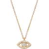 Evil Eye Necklace, Natural Diamond Pave - Necklaces - 