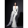 Expensive Glam white Feather Dress - Haljine - 