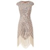 FAIRY COUPLE 1920s Sequined Embellished Tassels Hem Flapper Dress D20S002 - sukienki - $59.99  ~ 51.52€