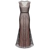 FAIRY COUPLE 20s Long Flapper Gatsby Dress Beading Prom Evening Dress D20S019 - Vestiti - $59.99  ~ 51.52€