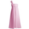 FAIRY COUPLE Girl's One Shoulder Empire Junior Bridesmaid Dress K0092 - Dresses - $52.99 