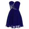 FAIRY COUPLE Short Strapless Sweetheart Prom Dress Crystal D0371 - Modni dodatki - $69.99  ~ 60.11€