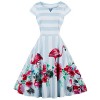 FAIRY COUPLE Vintage Rockabilly Cap Sleeves Prom Dress DRT019 - sukienki - $59.99  ~ 51.52€
