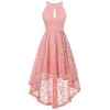 FAIRY COUPLE Woman's Hi-Low Lace Sleeveless Vintage Wedding Party Cocktail Dress DL022 - ワンピース・ドレス - $59.99  ~ ¥6,752
