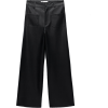 FAUX LEATHER MARINE STRAIGHT PANTS - Pantaloni capri - $49.90  ~ 42.86€