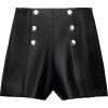 FAUX LEATHER SHORTS WITH BUTTONS - 短裤 - $35.90  ~ ¥240.54