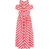 FENDI Cold-shoulder striped cotton-twill - Платья - 