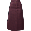 FENDI A-line gingham wool midi skirt - Gonne - 