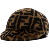 FENDI Black and Brown Printed Cashmere - Cappelli - 