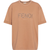 FENDI Logo embroidered cotton T-shirt - T-shirt - 