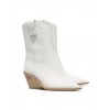FENDI White Cutwalk 60 Leather Boots - Buty wysokie - 