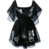 FENDI black floral sheer mini dress - Obleke - 