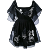 FENDI black floral sheer mini dress - Kleider - 