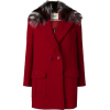 FENDI fur trim double-breasted coat - Chaquetas - 