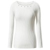 FENSACE Long Sleeve Crew Neck Pullover Stretchable Sweater Jumper - Cardigan - $19.88 
