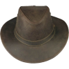 FIDEL BROWN LEATHER HAT - Sombreros - 