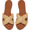 FLAT NATURAL SANDALS - Sandals - 