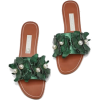 FLAT SANDALS WITH FLORAL BEADED DETAIL - 凉鞋 - 35.95€  ~ ¥280.45