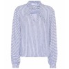 FRAME Handkerchief striped linen top - 长袖衫/女式衬衫 - 