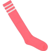 FULL TILT Athletic Striped Over The Knee Socks neon pink - Underwear - $5.99 