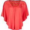 FULL TILT Crochet Lace Womens Poncho Coral - Top - $21.99  ~ 18.89€
