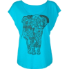 FULL TILT Elephant Womens Tee Turquoise - Majice - kratke - $17.99  ~ 15.45€