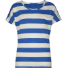 FULL TILT Essential Stripe Pocket Girls Tee Blue/White - T-shirts - $10.99 