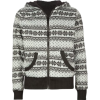 FULL TILT Fair Isle Woobie Girls Jacket Black/Grey - Jacket - coats - $15.97 