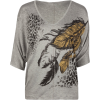 FULL TILT Feather Print Womens Top Grey - Camiseta sem manga - $17.97  ~ 15.43€