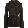 FULL TILT Fleece Trench Womens Hooded Jacket Black - Jacket - coats - $39.99 