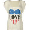 FULL TILT Love America Womens Tee Cream - Shirts - kurz - $17.99  ~ 15.45€