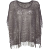 FULL TILT Open Knit Womens Poncho Charcoal - Top - $15.97 