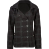 FULL TILT Plaid Womens Hooded Black/Grey - Jacket - coats - $39.97 