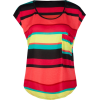 FULL TILT Stripe Double Pocket Womens Tee Multi - T-shirts - $19.99 