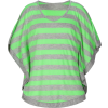 FULL TILT Striped Girls Top Neon Green - Top - $17.99 