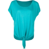 FULL TILT Tie Front Womens Top Turquoise - Top - $14.99  ~ £11.39