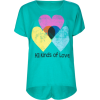 FULL TILT Triple Heart Girls Tee Green - Majice - kratke - $12.99  ~ 11.16€