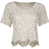 FULL TILT Womens Crochet Top Cream - Top - $19.99  ~ 17.17€
