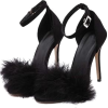 FUR BLACK SANDAL - Sandals - 