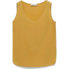 Falconeri Silk Top Mustard - Camisas sin mangas - 