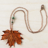 Fallen Leaf Necklace - Maple - Necklaces - $25.00 