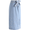 Falling Pearls Pencil Denim Skirt - Suknje - 45.00€  ~ 332,83kn