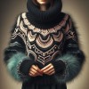 Fall knit fur look - Cárdigan - 