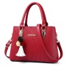 Fashion Lady Work Place Double Zipper Embossed Strip Leather Handbag Satchel Shoulder Bag With Tassel - Сумки - $21.99  ~ 18.89€