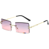 Fashion New Metal Frame Sunglasses For Women Large Frame Sunglasses - Óculos de sol - 