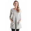 Fashionomics Womens Basic Pull Over Tunic Sweather Two Pockets 3/4 Sleeves Top - Tunic - $14.99 