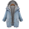 Fashion student denim hooded fleece coat - Giacce e capotti - 