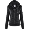 Faux Leather Hoodie Jacket  - Jacken und Mäntel - $67.95  ~ 58.36€