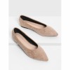 Faux Pearl Decorated Pointed Toe Flats - Shoes - $46.00  ~ £34.96