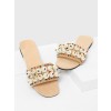 Faux Pearl Flat Slides - Sandals - $37.00  ~ £28.12